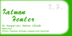 kalman hemler business card